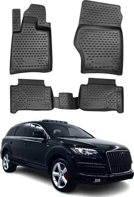 Obrázek produktu pro 2006-2015 Audi Q7 4LB Podlahové rohože TPE černé 4 ks