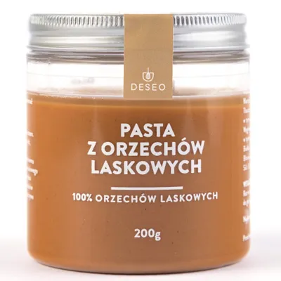 Zdjęcie produktu dla Pasta z orzechów laskowych 100% 200g DESEO