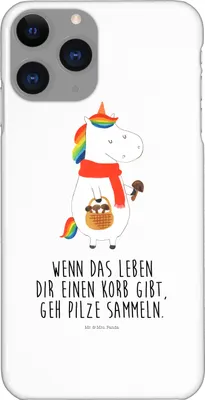 Produktbild von Mr. & Mrs. Panda Iphone 11 Pro Handyhülle Einhorn Pilz - Weiß - Geschenk, Einhörner, Premium Kunststoff, Pilze, Unicorn, Spruch, Handy Case, Motivation