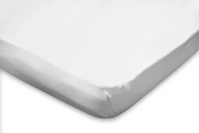 Produktbild von Eleganzzz Topper-Spannbetttuch Jersey Stretch – Weiß  – 80/90x190/200  – weich & dehnbar