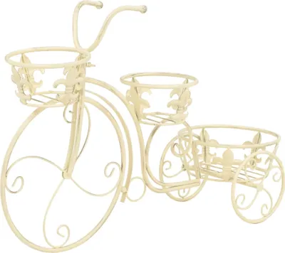 Immagine prodotto di vidaXL Scalini a forma di fiore a forma di bicicletta in metallo stile vintage