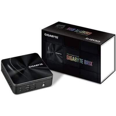 Produktbild von Gigabyte BRIX GB-BRR5-4500 (rev. 1.0) - Barebone - Ultra Compact PC Kit - 1 x Ryzen 5 4500U / 2.3 GHz - RAM 0 GB - Radeon Graphics - 1GbE, 2.5GbE - WLAN: 802.11a/b/g/n/ac/ax, Bluetooth 5.1
