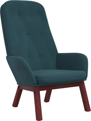 Image de vidaXL Fauteuil relax bleu velours