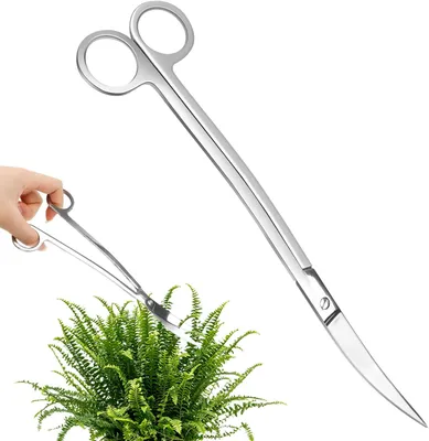 Produktbild von Aquariumschere gebogen, 25 cm, aus Edelstahl, für Aquarienpflanzen