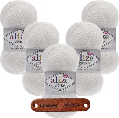Produktbild von 5 x ALIZE Extra 55 White mit Label