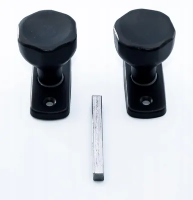 Produktbild von iRMA GGKK6 Drehknopf für Gartentor schmaler Schild schwarz