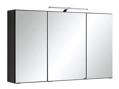 Produktbild von 3D-Spiegelschrank Spiegel Badspiegel Badezimmerspiegel Hängeschrank Bad "Cleo I" (graphitgrau, 100 cm)