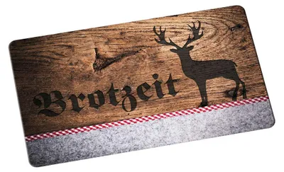 Brotzeitbrett 23,5x14,5 cm, Melamin, braun, spülmaschinengeeignet
