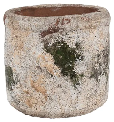 Obrázok produktu pre Kvetináč Clayre & Eef Ø 12x11 cm béžovo zelená terakota