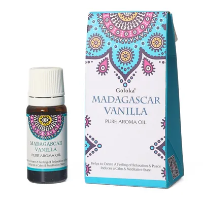Produktbild von Goloka Duftöl - Indische Naturdüfte für Aromatherapie, Raumduft, Diffusor, Duftlampe (10ml), Madagascar Vanille