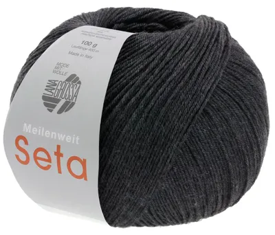 Produktbild von Lana Grossa - Meilenweit 100g Seta 0015 anthrazit