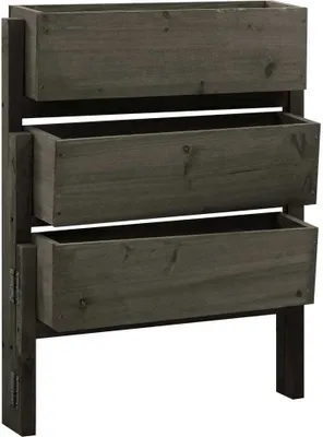 Image de Jardinière pliable de jardin Gris 60x14x75 cm Bois de sapin