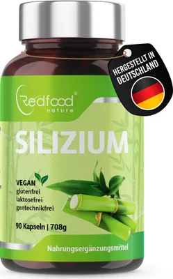 Produktbild von Silizium Hochdosiert - 90 vegane Kapseln - 500 mg Silicium pro Tag - aus Bambussprossenextrakt