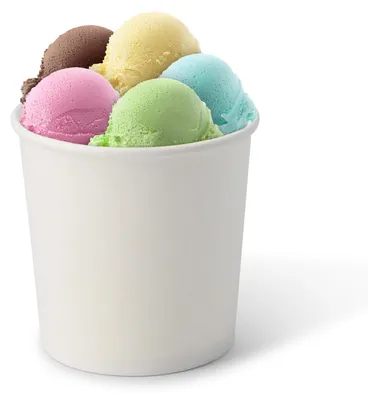 Image de Omgoods - 50 gobelets en carton biodégradables pour glaces, 300 ml, couleur blanche