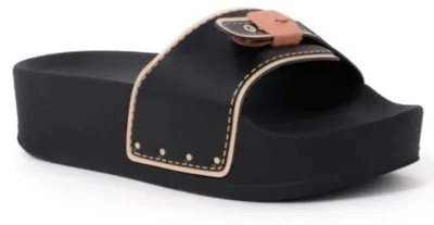 Produktbild von Damen Pantoletten Scholl Pescura Moon Wedge schwarz auf einer Plattform 39