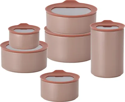 Produktbild von Neoflam - FIKA One Keramik Vorratsbehälter Set, 6tlg. - Rosé Pink