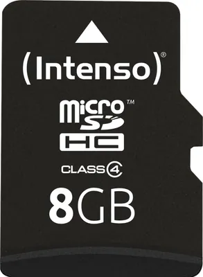 Produktbild von Intenso 8 GB microSDHC Karte Class 4 inkl. SD-Adapter