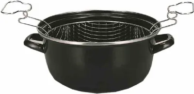 Image de KRÜGER Pommier, Panier à frites, Insert à frites, noir, 4l, 24cm ***NOUVEAU