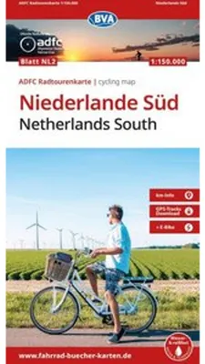 Produktbild von BVA ADFC Radtourenkarte Niederlande Süd, mit Knotenpunkten 1:150.000