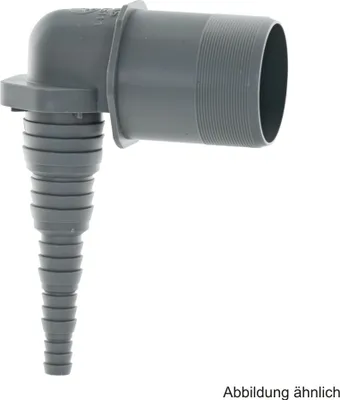 Produktbild von Haas PP Schlauchwinkel DN 40 Übergang von Schlauch 8,2-26,5mm zum Abflussrohr