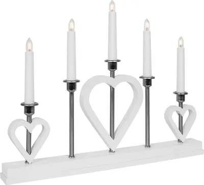 Image de Lampes de Noël, MELISSA, 5 x E10/55V/3W avec coeurs blancs