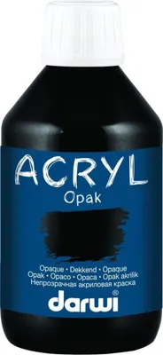 Zdjęcie produktu dla Darwi Opak Farba akrylowa Black 250 ml 1 szt.