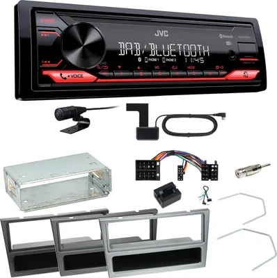 Produktbild von JVC KD-X272DBT DAB+ Bluetooth Einbauset für Opel Omega B Meriva A Agila Vivaro