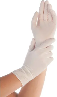 Immagine prodotto di Hygonorm 26160 Nitrilhandschuhe Safe Fit weiß Gr. 7/S puderfrei Spenderbox 200 Stk.