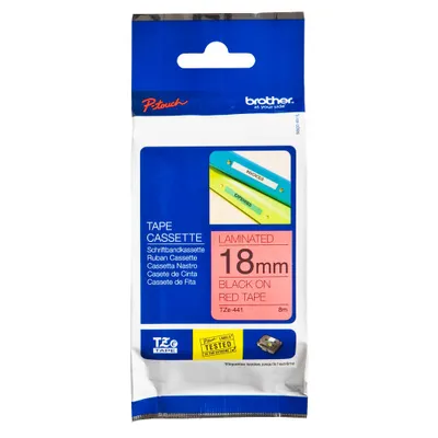 Obrázok produktu pre Brother TZE-441 čierna na červenej páske na výrobu štítkov