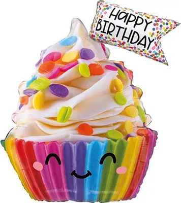 Produktbild von Shape Folienballon "Cute Cupcake Birthday" (G)