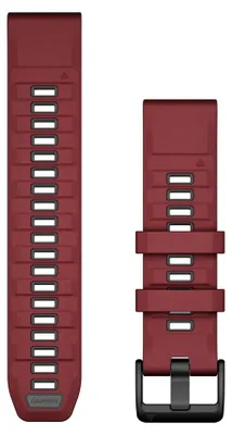Zdjęcie produktu dla Garmin QuickFit, Band, Smartwatch, Grafitowy, Czerwony, Garmin, Approach S60, Approach S62, Approach S70 - 47 mm, D2 Delta, D2 Mach 1, Descent G1, Descent G1..., Silikon