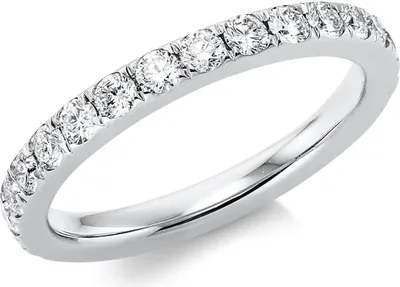 Produktbild von Memoire Ring aus 750 Gold Weißgold 27 Brillanten 1,06ct TW-SI B:2,6mm Innenumfang 54mm  Ø17.2mm
