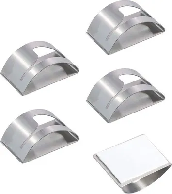 Zdjęcie produktu dla Zestaw 5 samoprzylepnych metalowych wieszaków na ręczniki ze stali nierdzewnej