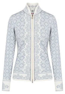 Produktbild von DALE OF NORWAY Christiania Damen Jacke aus Merino Wolle grau S