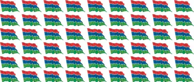 Produktbild von Mini Aufkleber Set - Pack wehend - 20x12mm - selbstklebender Sticker - Fahne - Gambia - Flagge / Banner / Standarte fürs Auto, Büro, zu Hause und die Schule - 54 Stück