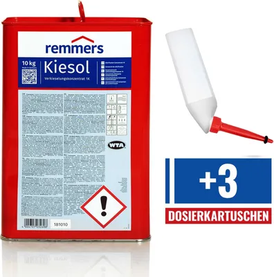 Produktbild von Set REMMERS KIESOL 10 KG Verkieselung Abdichtung + 3 Dosierkartuschen
