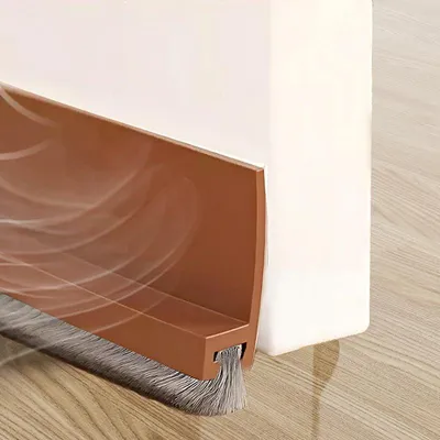 Obrázok produktu pre Zábrana proti prievanu 100 cm, hnedá, silikón, tesnenie dverí proti hluku, chladu, vlhkosti, hmyzu