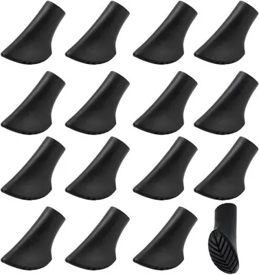 Produktbild von Gummipuffer für Wanderstöcke, 16-teilig, Asphalt, 11mm