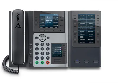 Produktbild von Poly Edge E450 - VoIP-Telefon mit Rufnummernanzeige/Anklopffunktion - dreiweg Anruffunktion - SIP, SDP