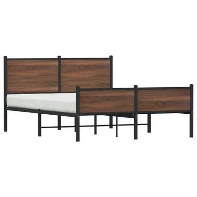 Produktbild von "2026 Promotion" Metallbett ohne Matratze - Eichen-Optik - 140x200 cm - Polsterbett CC23315