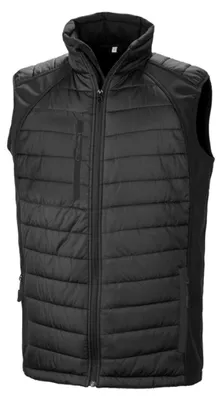 Produktbild von Result Genuine Recycled - "Compass" Weste Wattiert für Herren FK2533 (M) (Schwarz)