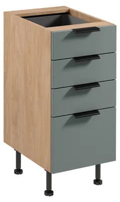 Immagine prodotto di Mobile da cucina con cassetti SALERNO - larghezza 40 cm, rovere / verde