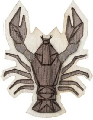 Imagen del producto de BeWooden: Broche de madera con motivo de cáncer