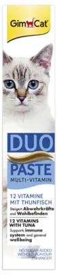 Image de GIMCAT Duo Paste, multivitamin avec du thon – Friandises pour chats – 50g