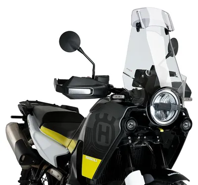Productafbeelding van PUIG touring windscherm met transparante deflector voor Husqvarna