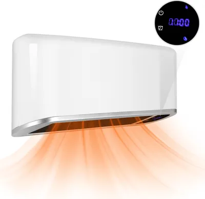 Produktbild von Izrielar Wand Heizlüfter mit Fenster-Offen-Erkennung & Wi-Fi Funktion | Heizkörper für bis zu 60qm | Elektroheizung für Wandmontage inkl. Montagematerial | mit 1,5m Kabel, Fernbedienung & Timer