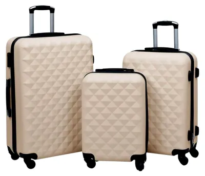 Produktbild von Hartschalen-Trolley-Set 3-teilig in Gold aus ABS