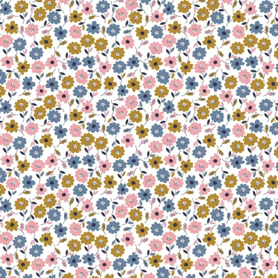 Produktbild von 0,5m Baumwollstoff BeHappy Motiv Flowerpower  Meterware B=150cm, Farbwahl