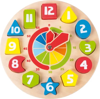 Produktbild von Small Foot 4764 Lernuhr Formen, bunt, 12-teilig (1 Set)
