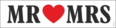 Produktbild von Nummernschild 'Mr & Mrs' Autodeko Hochzeit